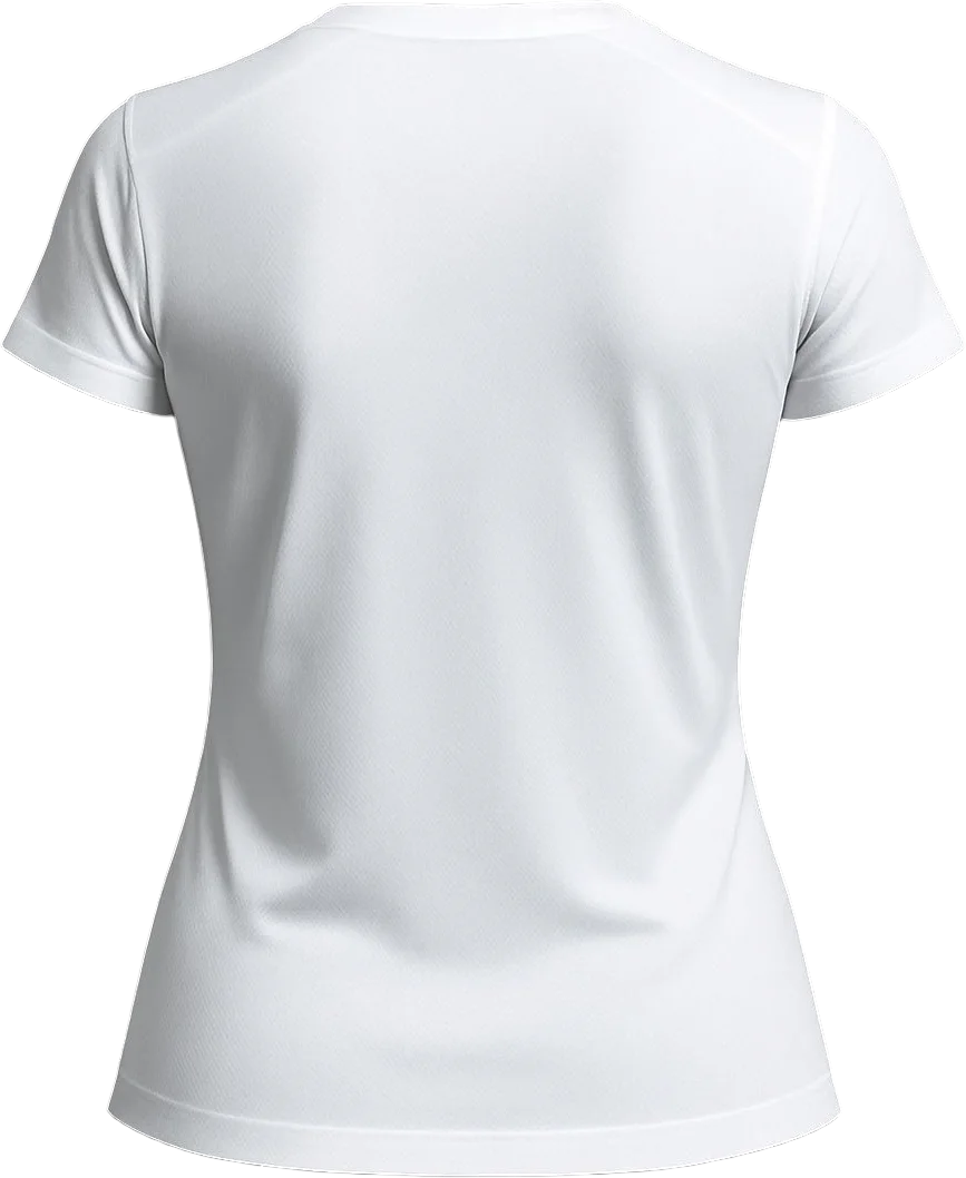 T-shirt blanc coupe femme, vue de dos