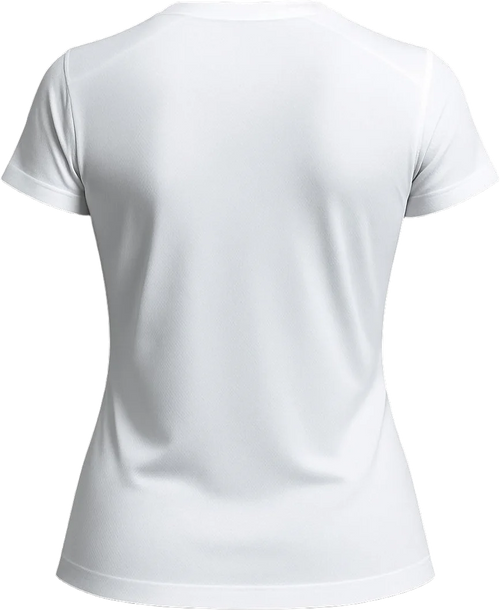 T-shirt blanc coupe femme, vue de dos
