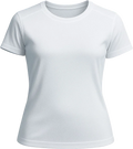 T-shirt blanc coupe femme, vue de face