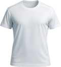 T-shirt blanc coupe homme, vue de face