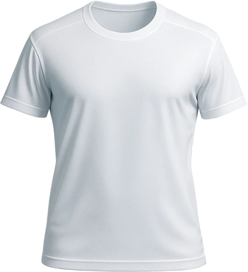 T-shirt blanc coupe homme, vue de face