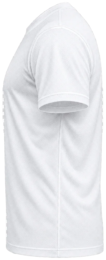 T-shirt blanc coupe homme, manche droite