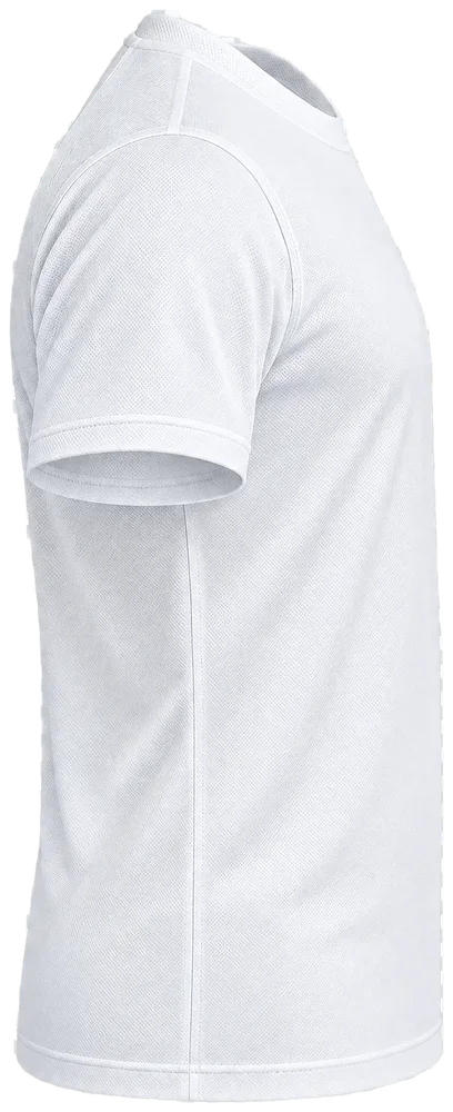 T-shirt blanc coupe homme, manche gauche